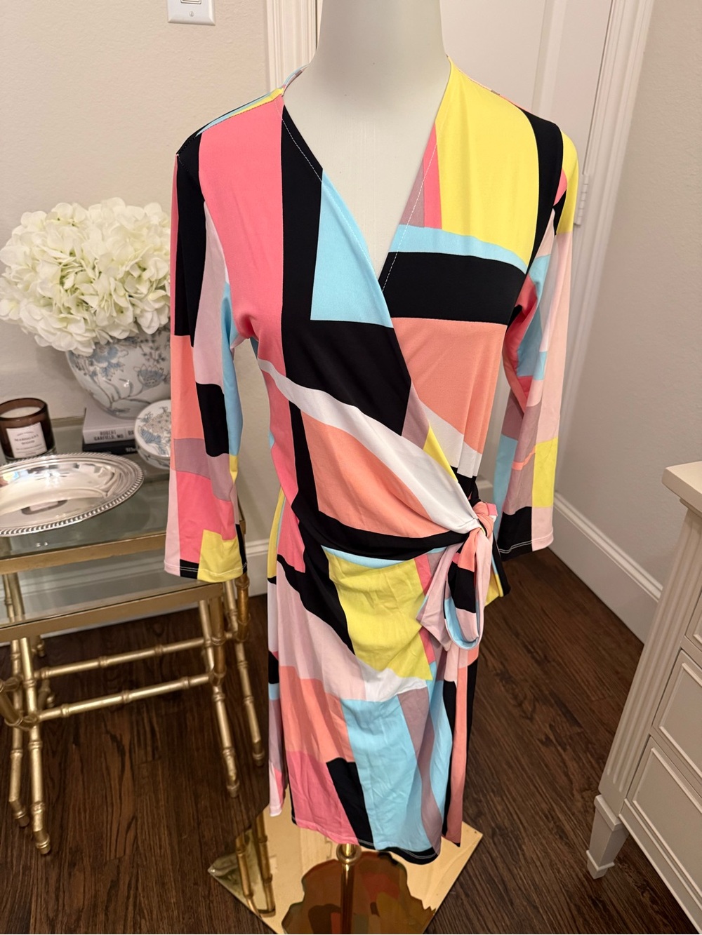 Julian Chang Wrap Mini Dress